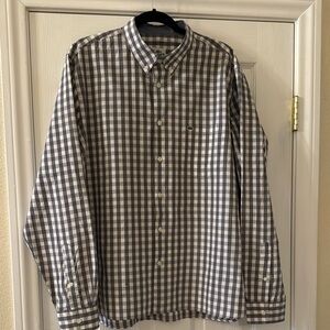 Lacoste MENS Gray Button Down Shirt sz 44 or XL